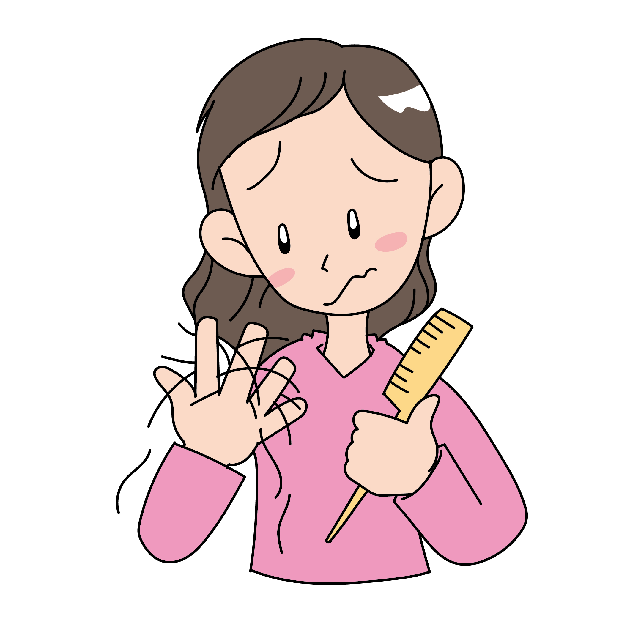 薄毛で悩む女性