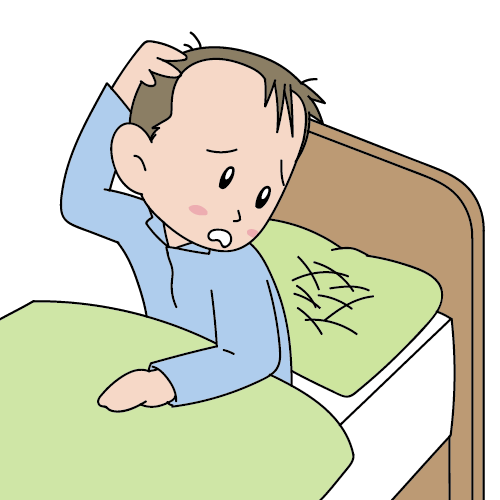 薄毛で悩む男性